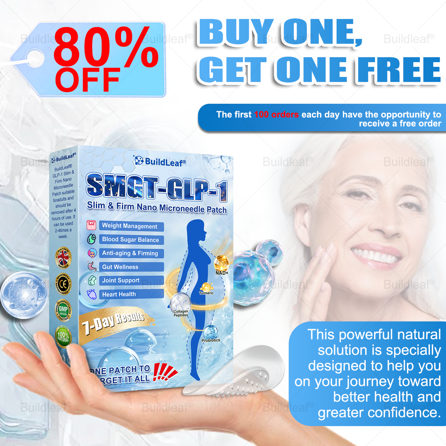🚨 Hurry – 70% OFF Ends Soon! 🚨 Take control of your weight and health with 𝐵uil𝗱𝐿ea𝐟® GLP-1 Slim & Firm Nano Microneedle Patch. For obesity, metabolism, blood sugar and more — real results without painful injections.